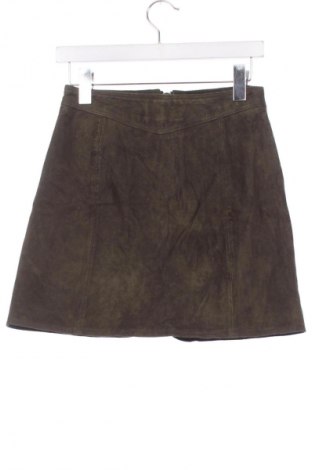 Kožená sukňa  Zara, Veľkosť XS, Farba Zelená, Cena  35,65 €