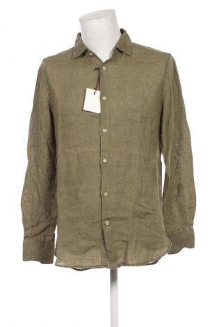 Herrenhemd Glanshirt, Größe L, Farbe Grün, Preis € 53,99