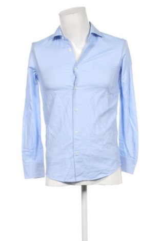 Herrenhemd Glanshirt, Größe S, Farbe Blau, Preis 53,99 €