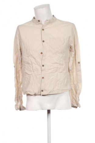 Herrenhemd Unbranded, Größe M, Farbe Beige, Preis € 20,99