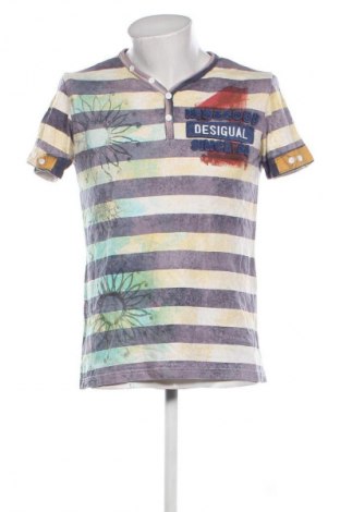Ανδρικό t-shirt Desigual, Μέγεθος L, Χρώμα Πολύχρωμο, Τιμή 17,99 €