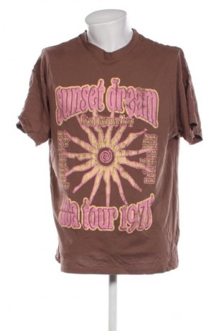 Męski T-shirt H&M Divided, Rozmiar M, Kolor Brązowy, Cena 45,00 zł