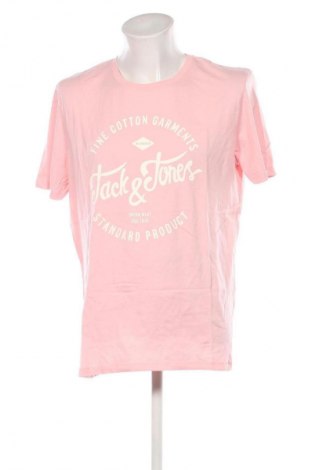 Męski T-shirt Jack & Jones, Rozmiar XXL, Kolor Różowy, Cena 42,41 zł
