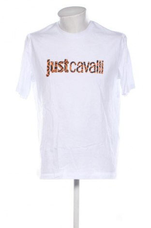 Tricou de bărbați Just Cavalli, Mărime M, Culoare Alb, Preț 372,99 Lei
