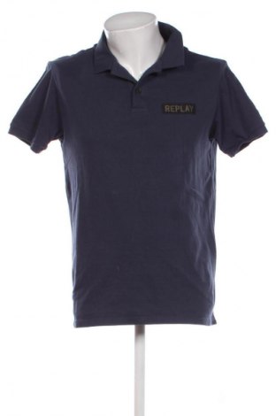 Męski T-shirt Replay, Rozmiar L, Kolor Niebieski, Cena 129,60 zł