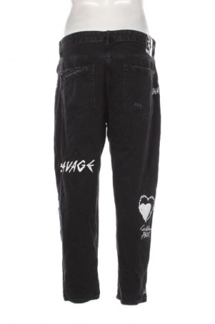 Męskie jeansy Bershka, Rozmiar L, Kolor Czarny, Cena 57,99 zł