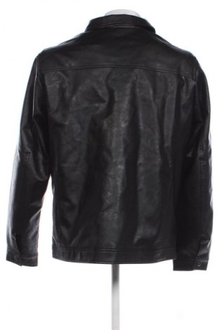 Ανδρικό δερμάτινο μπουφάν Jack & Jones, Μέγεθος L, Χρώμα Μαύρο, Τιμή 79,19 €