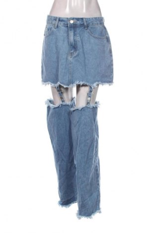 Fustă-pantalon SHEIN, Mărime L, Culoare Albastru, Preț 61,99 Lei