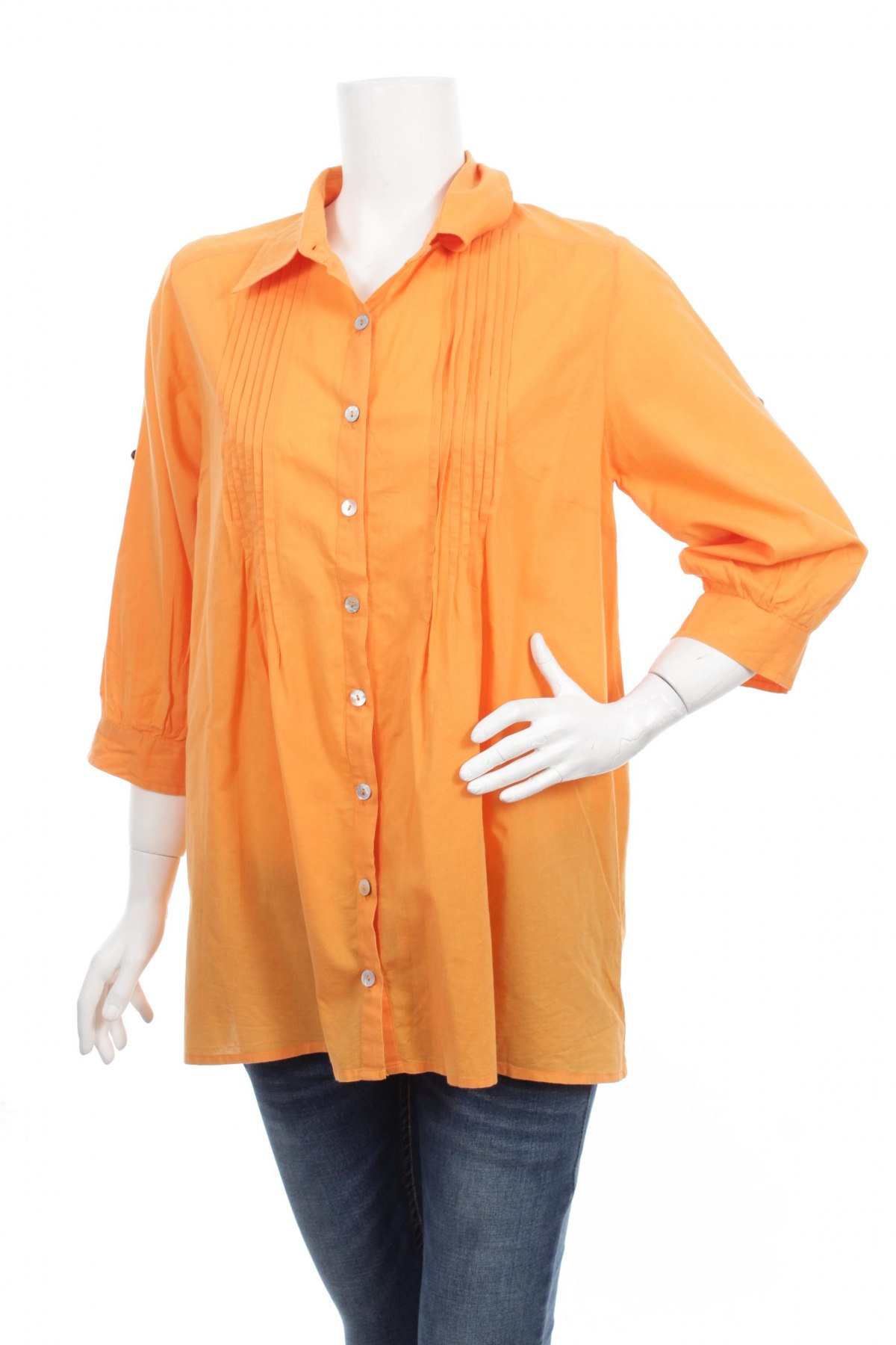 Γυναικείο πουκάμισο, Μέγεθος M, Χρώμα Πορτοκαλί, Τιμή 17,53 €