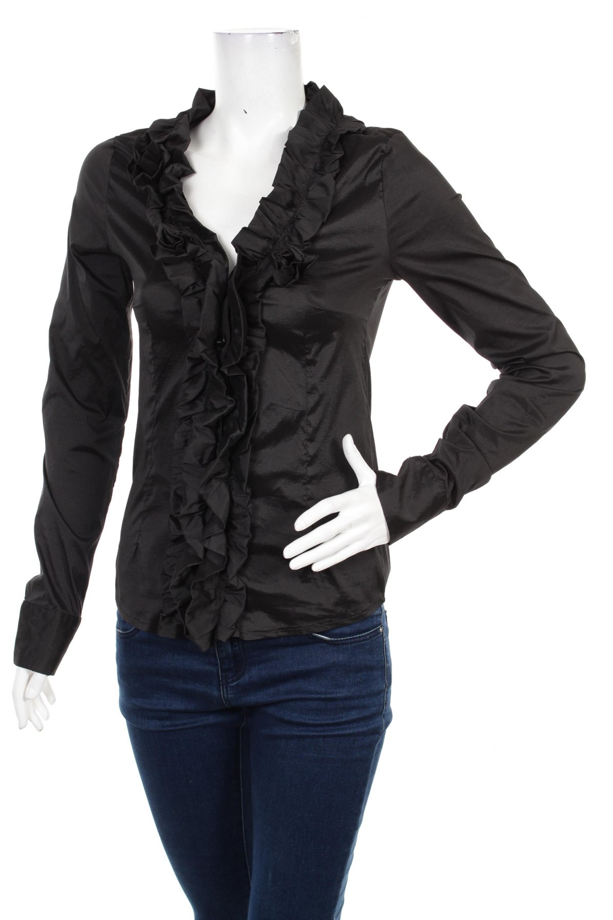 Γυναικείο πουκάμισο, Μέγεθος S, Χρώμα Μαύρο, Τιμή 17,27 €