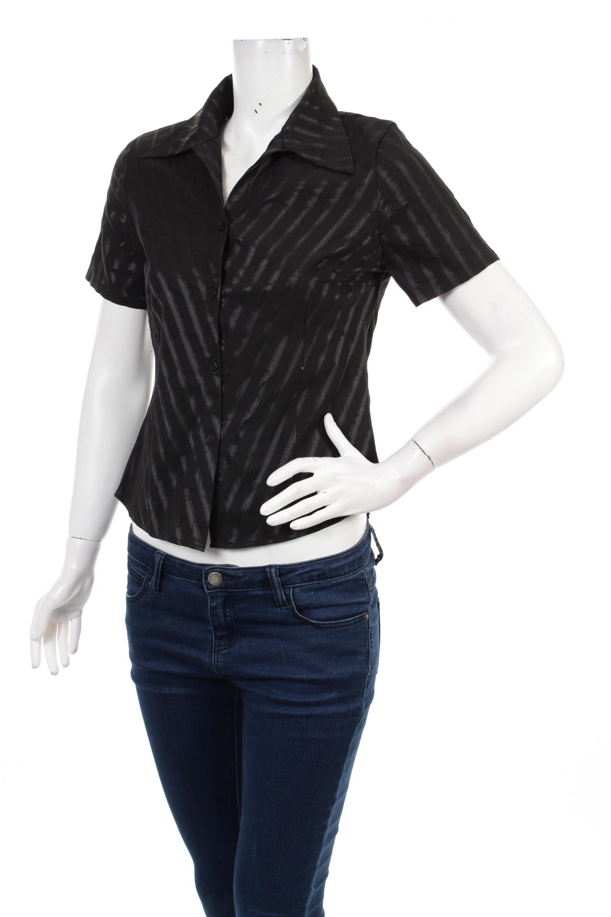Γυναικείο πουκάμισο, Μέγεθος M, Χρώμα Μαύρο, Τιμή 15,35 €