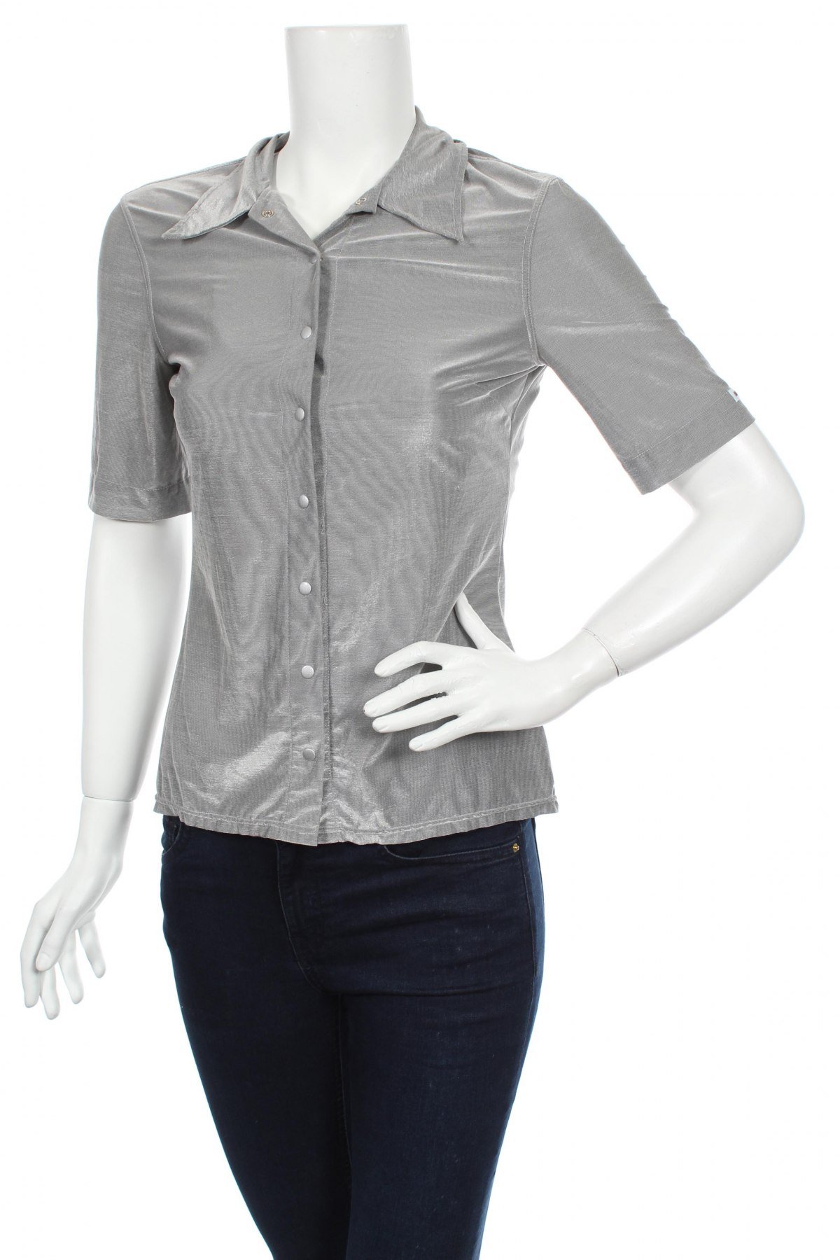 Γυναικείο πουκάμισο Anti-Flirt, Μέγεθος M, Χρώμα Ασημί, Τιμή 19,18 €