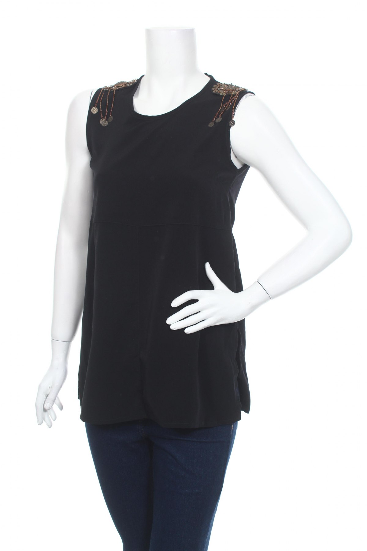 Γυναικείο αμάνικο μπλουζάκι Avanti, Μέγεθος S, Χρώμα Μαύρο, Τιμή 11,34 €