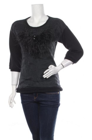 Γυναικεία μπλούζα Lanvin, Μέγεθος M, Χρώμα Μαύρο, Βαμβάκι, μετάξι, φυσικά φτερά, Τιμή 133,81 €