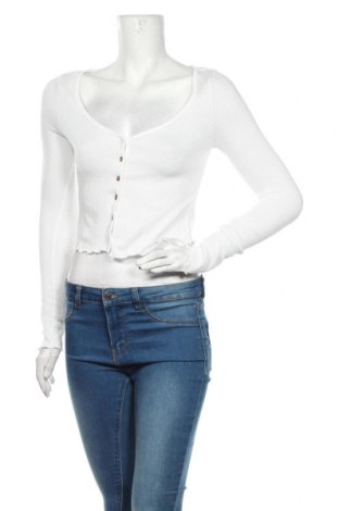 Damen Strickjacke H&M Divided, Größe S, Farbe Weiß, 64% Polyester, 33% Viskose, 3% Elastan, Preis 10,33 €