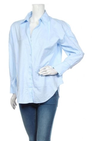 Γυναικείο πουκάμισο Zara, Μέγεθος M, Χρώμα Μπλέ, Βαμβάκι, Τιμή 21,65 €