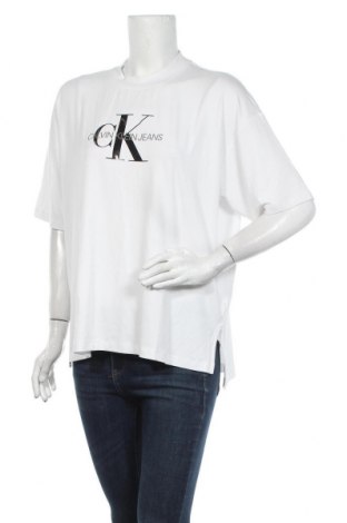 Női póló Calvin Klein Jeans, Méret M, Szín Fehér, 67% modal, 28% poliészter, 5% elasztán, Ár 11 691 Ft