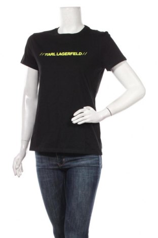 Дамска тениска Karl Lagerfeld, Размер M, Цвят Черен, Памук, Цена 130,67 лв.
