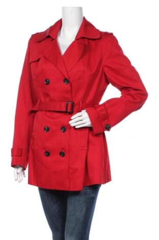Damen Trenchcoat, Größe XL, Farbe Rot, Baumwolle, Preis 36,88 €