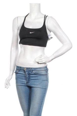 Damen Sporttop Nike, Größe M, Farbe Schwarz, 88% Polyester, 12% Elastan, Preis 21,44 €