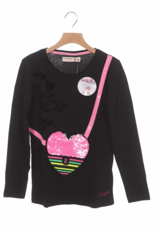 Детска блуза Desigual, Размер 8-9y/ 134-140 см, Цвят Черен, Памук, Цена 32,67 лв.