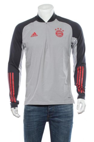 Herren Sport Shirt Adidas, Größe M, Farbe Grau, Polyester, Preis 25,75 €