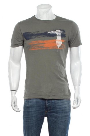 Herren T-Shirt Trussardi Jeans, Größe M, Farbe Grün, Baumwolle, Preis 27,14 €