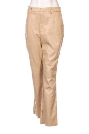 Γυναικείο παντελόνι δερμάτινο Supre, Μέγεθος L, Χρώμα  Μπέζ, Τιμή 25,36 €