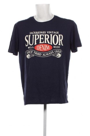 Tricou de bărbați Originals By Jack & Jones, Mărime XXL, Culoare Albastru, Preț 66,61 Lei