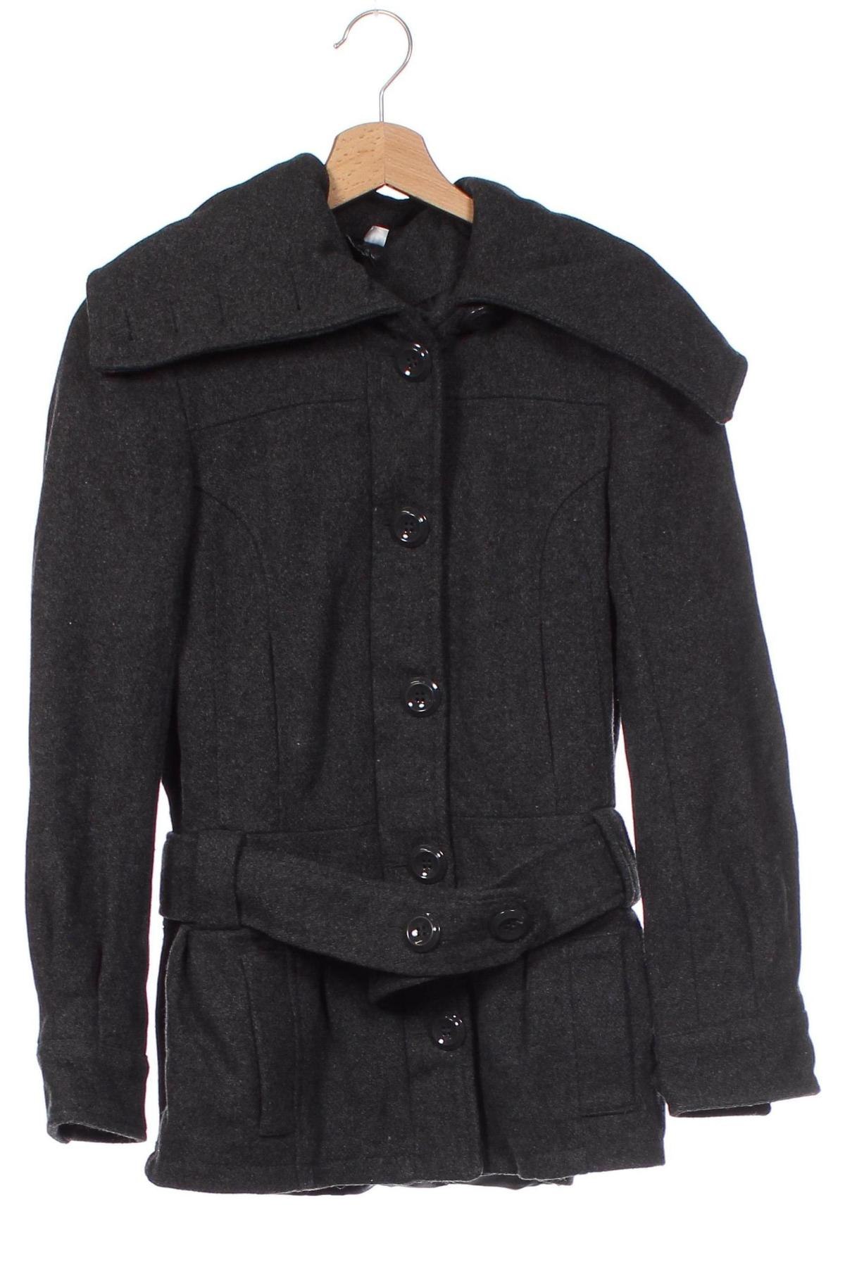 Дамско палто H&M Divided, Размер XS, Цвят Сив, Цена 4,20 лв.