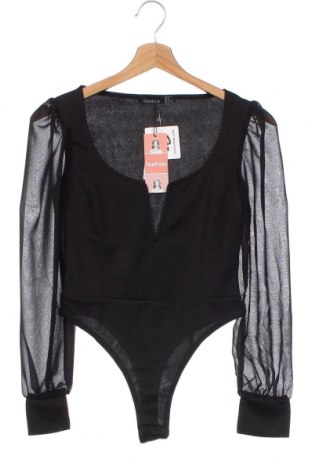 Γυναικεία μπλούζα-Κορμάκι Boohoo, Μέγεθος XS, Χρώμα Μαύρο, Τιμή 4,63 €