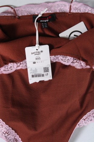 Γυναικεία μπλούζα-Κορμάκι Jennyfer, Μέγεθος XXS, Χρώμα Καφέ, Τιμή 5,30 €