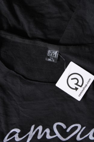 Γυναικεία μπλούζα Blind Date, Μέγεθος S, Χρώμα Μαύρο, Τιμή 1,76 €