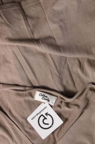 Дамска блуза Cotton Candy, Размер L, Цвят Бежов, Цена 13,69 лв.