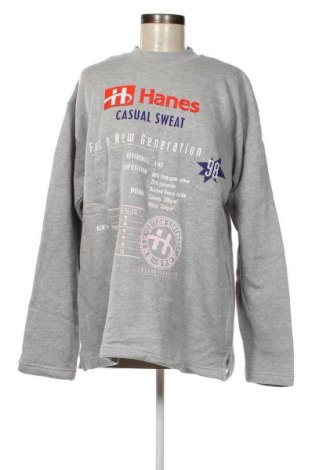 Γυναικεία μπλούζα Hanes, Μέγεθος L, Χρώμα Γκρί, Τιμή 2,70 €