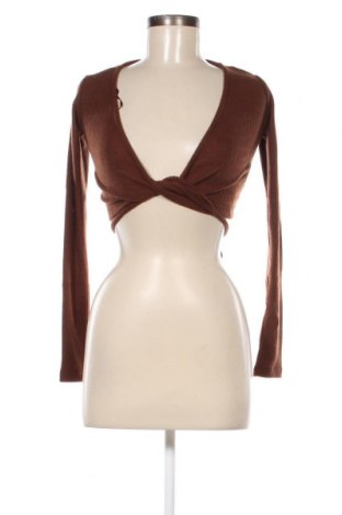 Дамска блуза Jennyfer, Размер XS, Цвят Кафяв, Цена 4,65 лв.