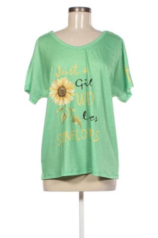 Дамска блуза JustFashionNow, Размер M, Цвят Зелен, Цена 19,00 лв.