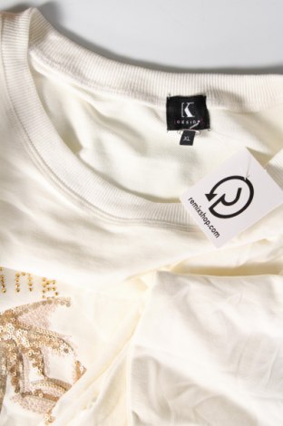 Γυναικεία μπλούζα K design, Μέγεθος XL, Χρώμα Λευκό, Τιμή 7,05 €