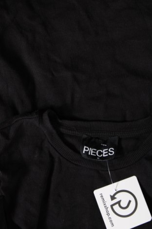 Γυναικεία μπλούζα Pieces, Μέγεθος M, Χρώμα Μαύρο, Τιμή 2,85 €
