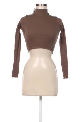 Γυναικεία μπλούζα Pull&Bear, Μέγεθος XS, Χρώμα Καφέ, Τιμή 3,29 €