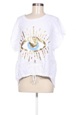 Γυναικεία μπλούζα Puro Lino, Μέγεθος XL, Χρώμα Λευκό, Τιμή 39,30 €