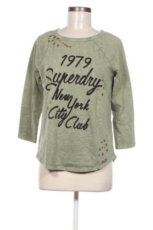 Γυναικεία μπλούζα Superdry, Μέγεθος S, Χρώμα Πράσινο, Τιμή 6,33 €