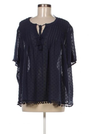 Дамска блуза Violeta by Mango, Размер 3XL, Цвят Син, Цена 73,30 лв.