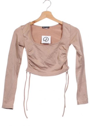 Дамска блуза Zara, Размер XS, Цвят Бежов, Цена 12,96 лв.