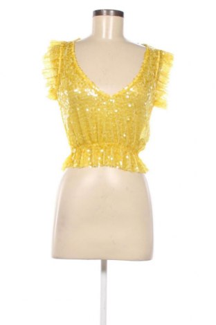Дамска блуза Zara, Размер S, Цвят Жълт, Цена 22,08 лв.