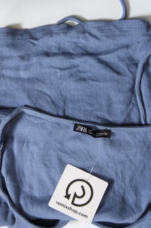 Дамска блуза Zara, Размер L, Цвят Син, Цена 5,40 лв.