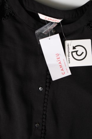 Γυναικείο πουκάμισο Camaieu, Μέγεθος L, Χρώμα Μαύρο, Τιμή 20,62 €