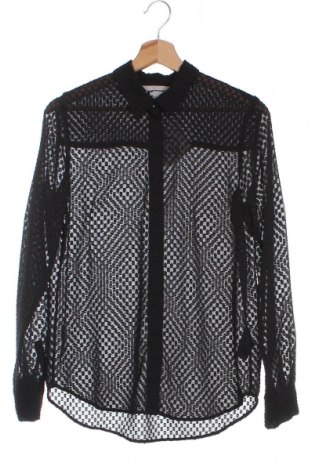 Γυναικείο πουκάμισο H&M, Μέγεθος XS, Χρώμα Μαύρο, Τιμή 7,66 €