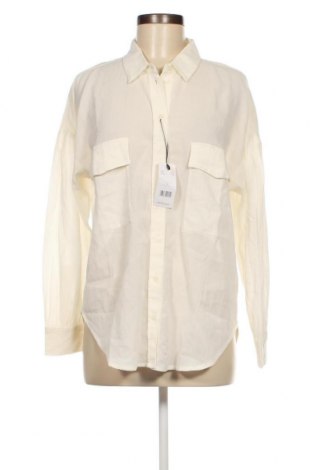 Γυναικείο πουκάμισο Oui, Μέγεθος M, Χρώμα Εκρού, Τιμή 55,67 €