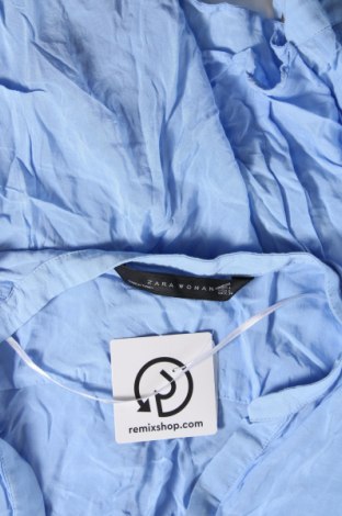 Γυναικείο πουκάμισο Zara, Μέγεθος L, Χρώμα Μπλέ, Τιμή 7,14 €